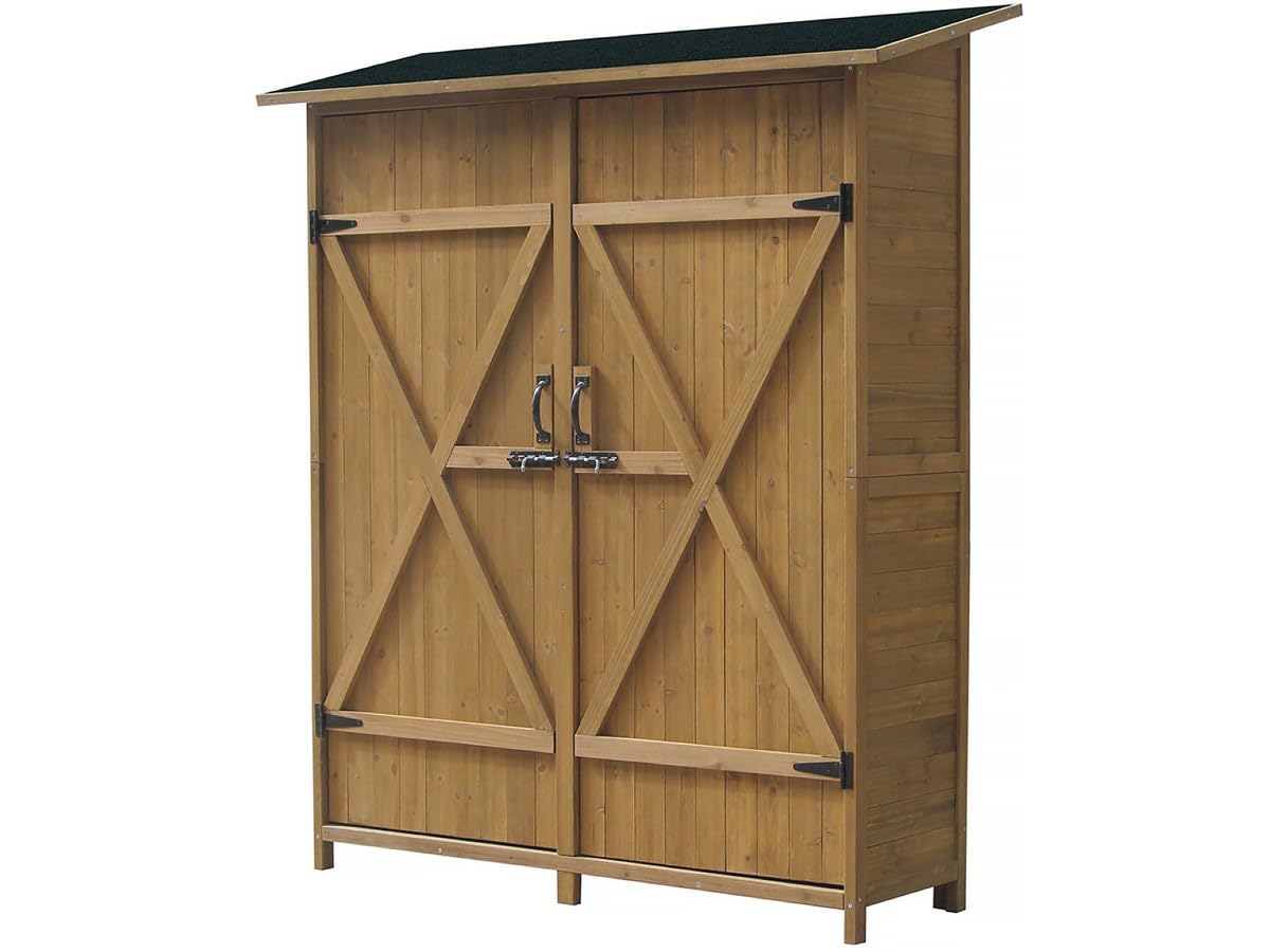 habitat et jardin Gartenschrank Espacio- 140 x 49 x 162 cm - Braun