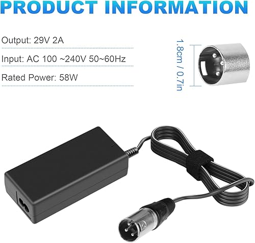 Miniatura 5 de Cargador de batería de scooter de 24V 2A para Golden Buzzaround Lite, silla eléctrica Jazzy, Pride Hoveround Mobility, Schwinn S300 S350 S400 S500