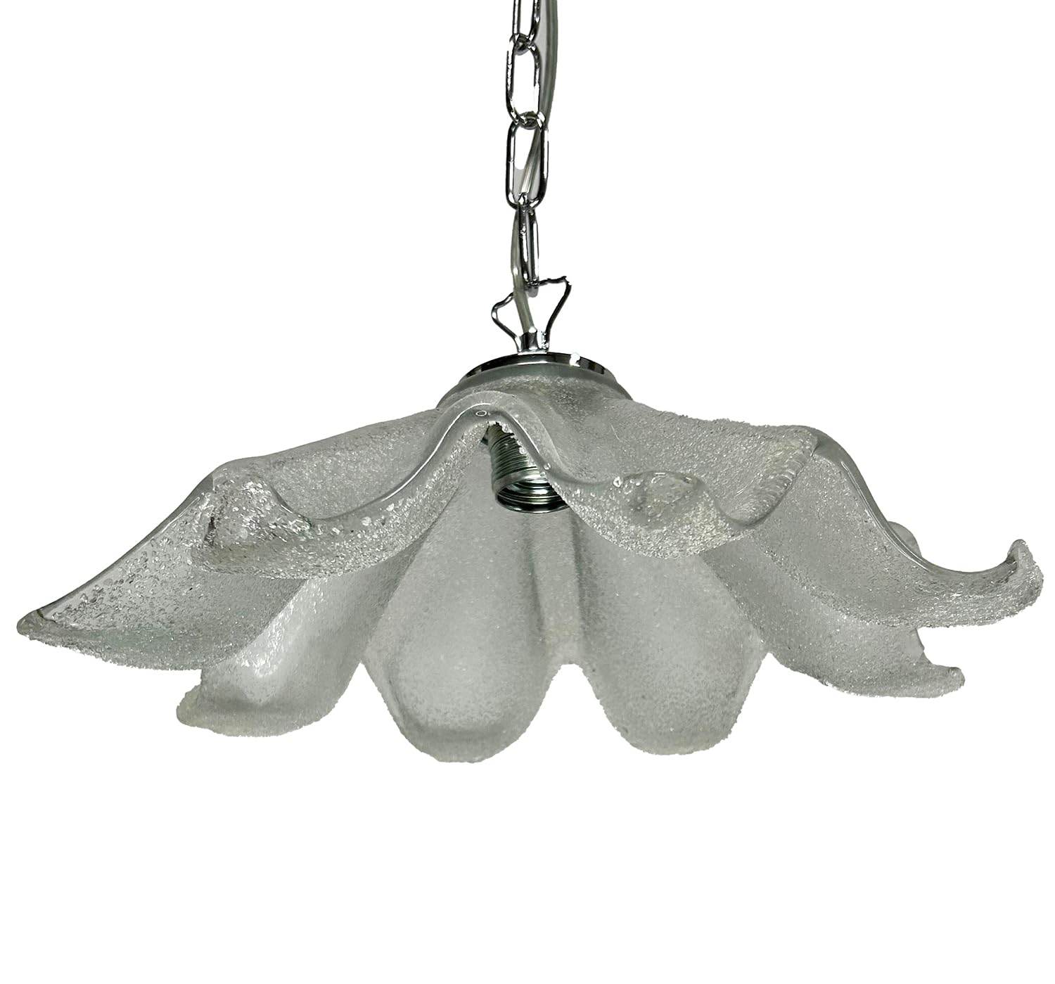 Generico Lampadario a Sospensione Moderno in Vetro Murano, 1 Luce, per Cucina, Bagno, Camera, Soggiorno, Scala, Corridoio art. 8 punte