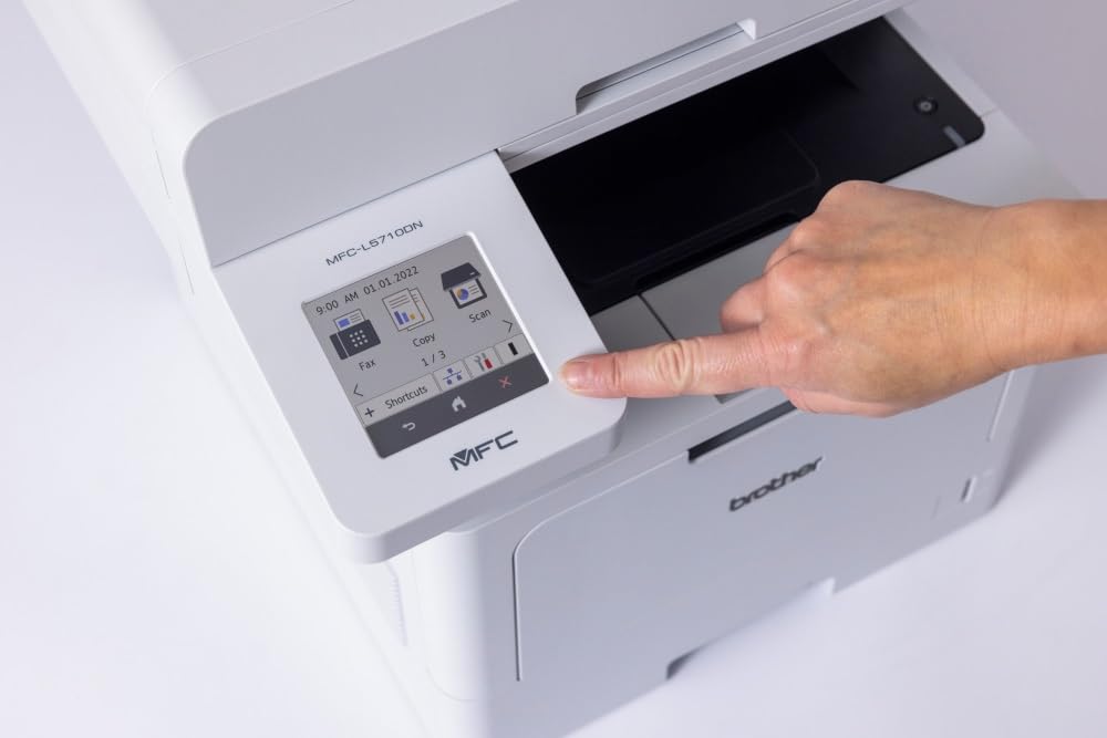 Brother MFCL5710DN, Impresora multifunción láser Monocromo 4 en 1, de Uso Profesional, con dúplex automático en Todas Las Funciones y Tarjeta de Red,