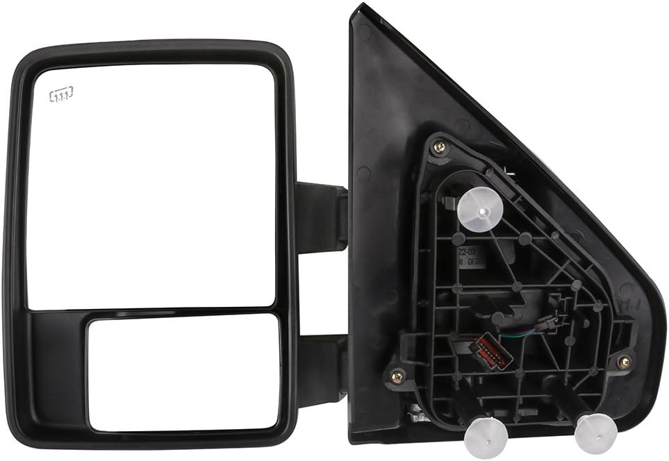 Tow Mirrors Towing Mirrors Fit for 2004-2014 for Ford for F-150 Pickup Truck Towing Mirrors with Left Right Side Turn Signal Power Adjusted Heated Puddle Light with Black Housing