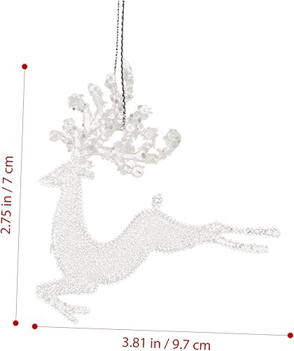 Miniatura 8 de Abaodam 3 piezas de ciervos colgante de Navidad decoración de venado volador adorno acrílico reno estatuilla colgante de alce decoración de alce