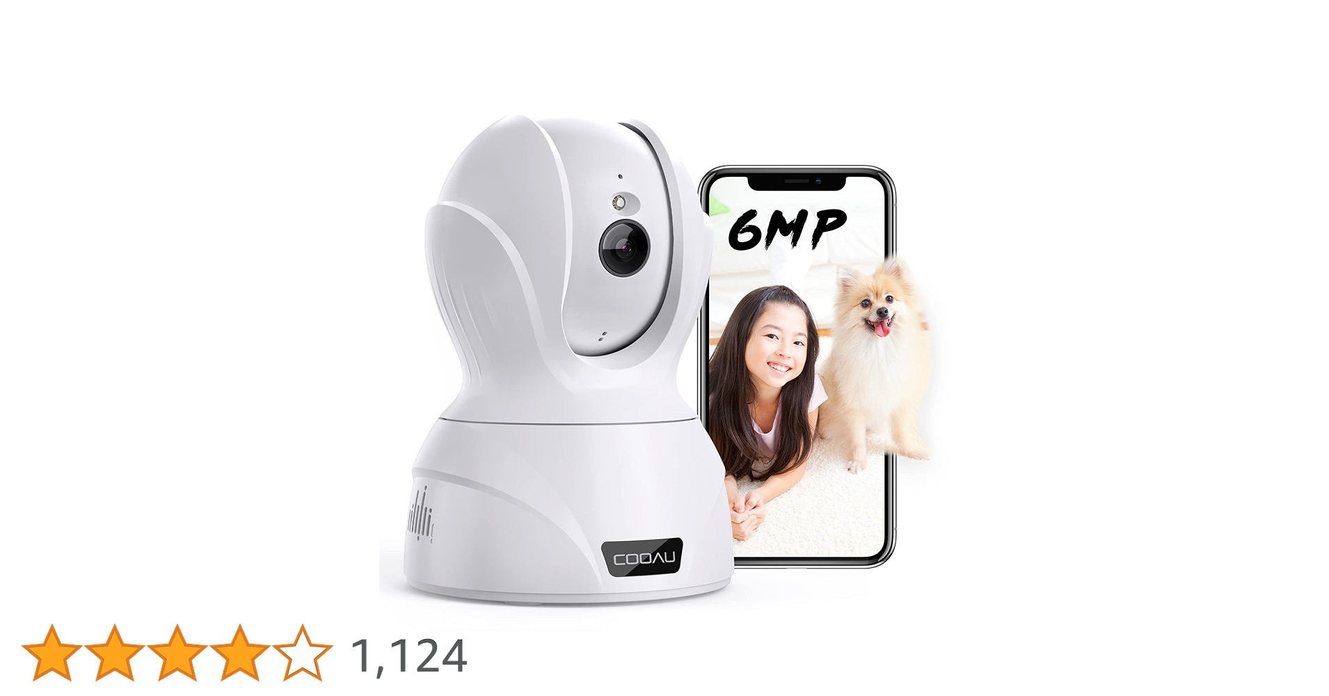 【高精細600万画素】 COOAU ネットワークカメラ ペットカメラ 6M 61A0m0pFbPL.jpg_BO30,255,255,
