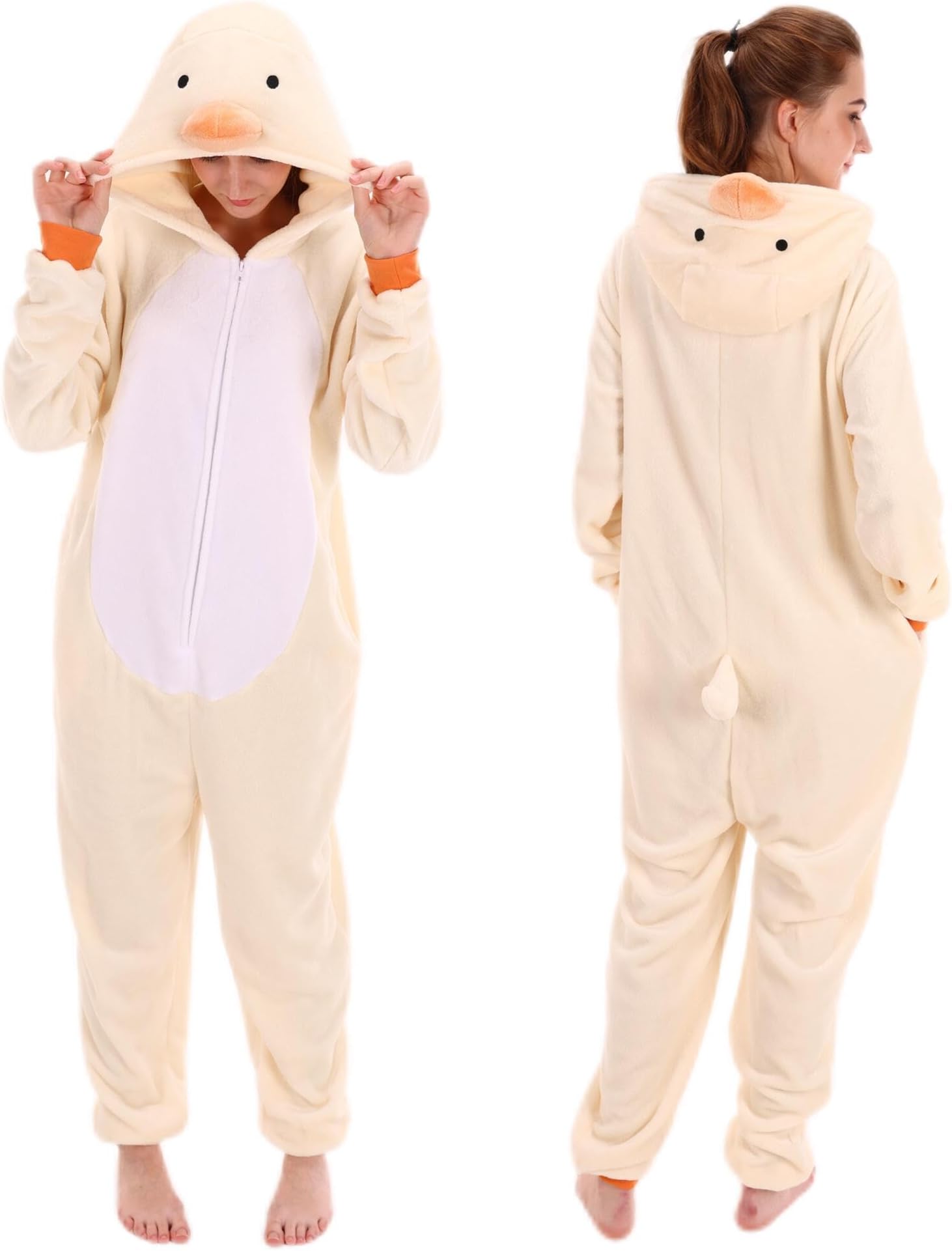 COSUSKET Snug Fit Unisex Adult Onesie Pajamas, Flannel Cosplay Animal One Piece Halloween Costume Sleepwear Homewear