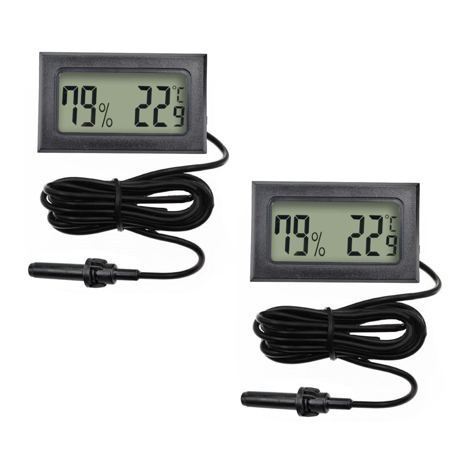 Amazon.co.jp: aninako 温度湿度計 デジタル 2個入り 冷蔵庫 温度計