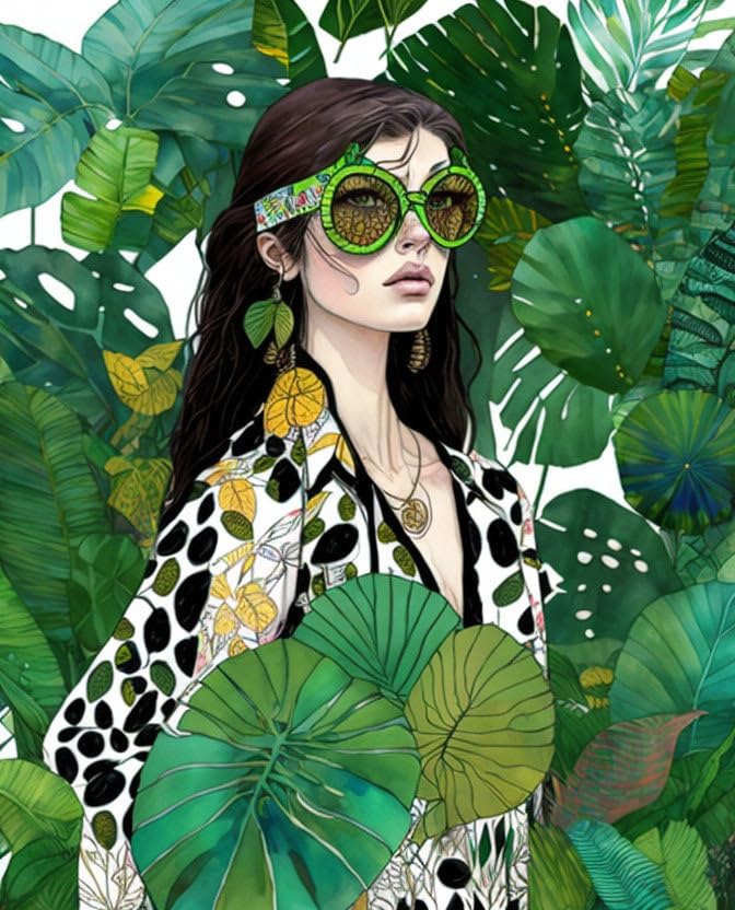 Poster jungle femme solution murs vides grande toile SERENDIPITP