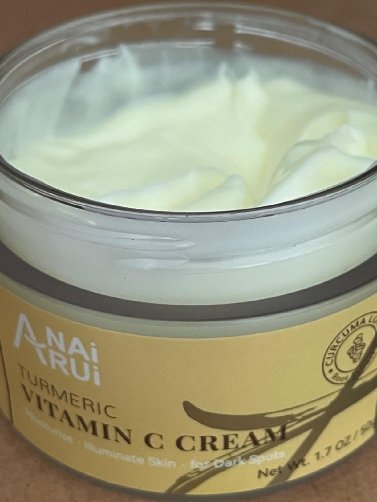 ANAI RUI Vitamin C Face Moisturizer with Turmeric, Anti-Aging Facial Cream for Dull, Dry Skin, Reduces Wrinkles, Evens Skin Tone, Hydrating & Nourishing, 1.7 OZ