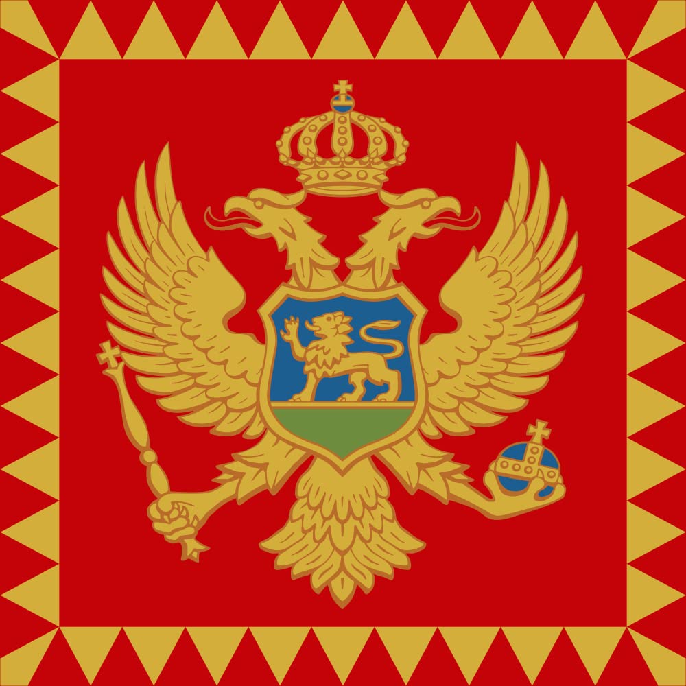 Drapeau XL Presidential Standard of Montenegro pour pavoiser vos célébrations sans pli