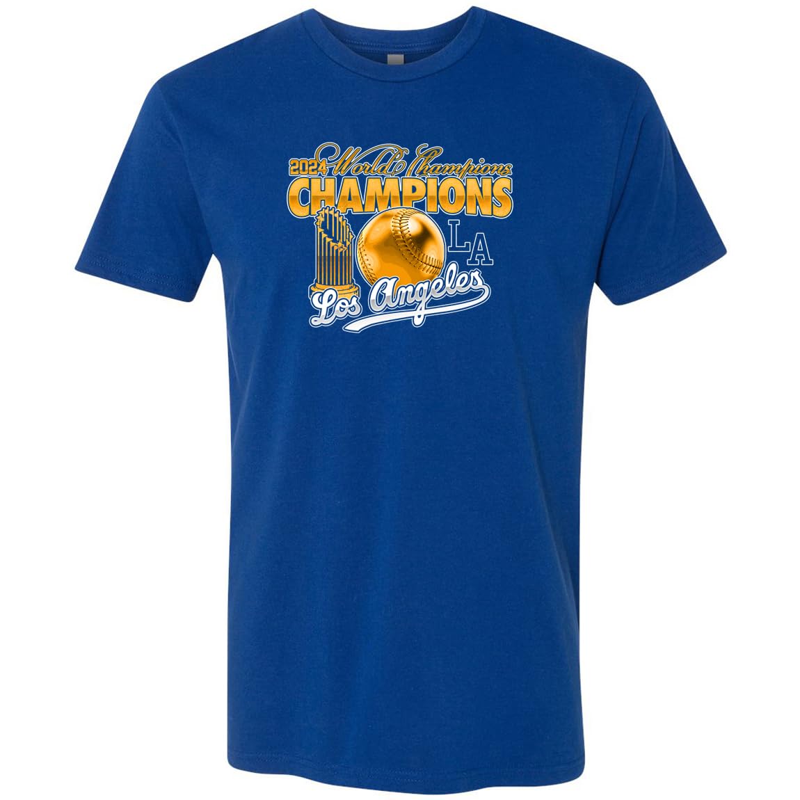 Baseball 2024 World Champions T-Shirt | Los Angeles LA New York NY Series Finals Merch | Premium Tee Shirt for Men & Women (US, Alpha, X-Large, Regular, Regular, LA Royal)