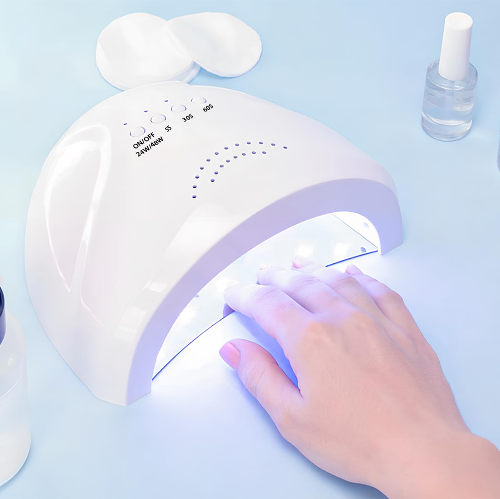 VOLTIX Lampada Unghie UV LED Professionale 48W – Fornetto Unghie Semipermanente con Sensore Automatico e Timer 3 Modalità – Lampada UV LED Unghie Professionale per Gel, Smalto e Ricostruzione
