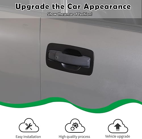 Miniatura 2 de Cubierta adhesiva para cubierta de cuenco de puerta exterior de automóvil compatible con Nissan Titan 2016-2023, decoración de marco protector para