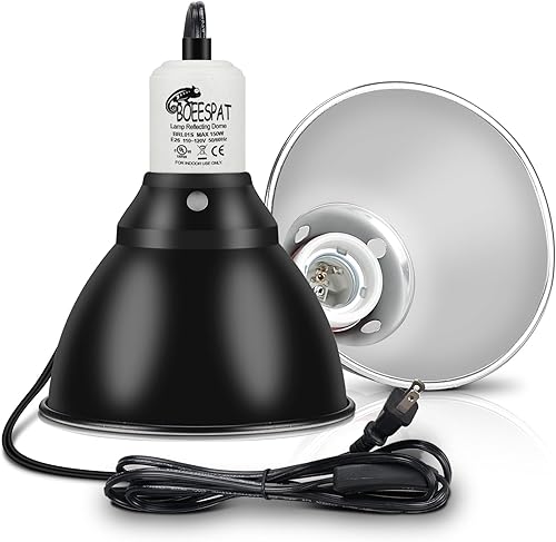 Miniatura 8 de Foco de Lámpara para Reptiles 5.5 Pulgadas de Profundidad con Interruptor - Ideal para Bombillas de Lámpara de Calor de 60W75W100W150W, Compatible