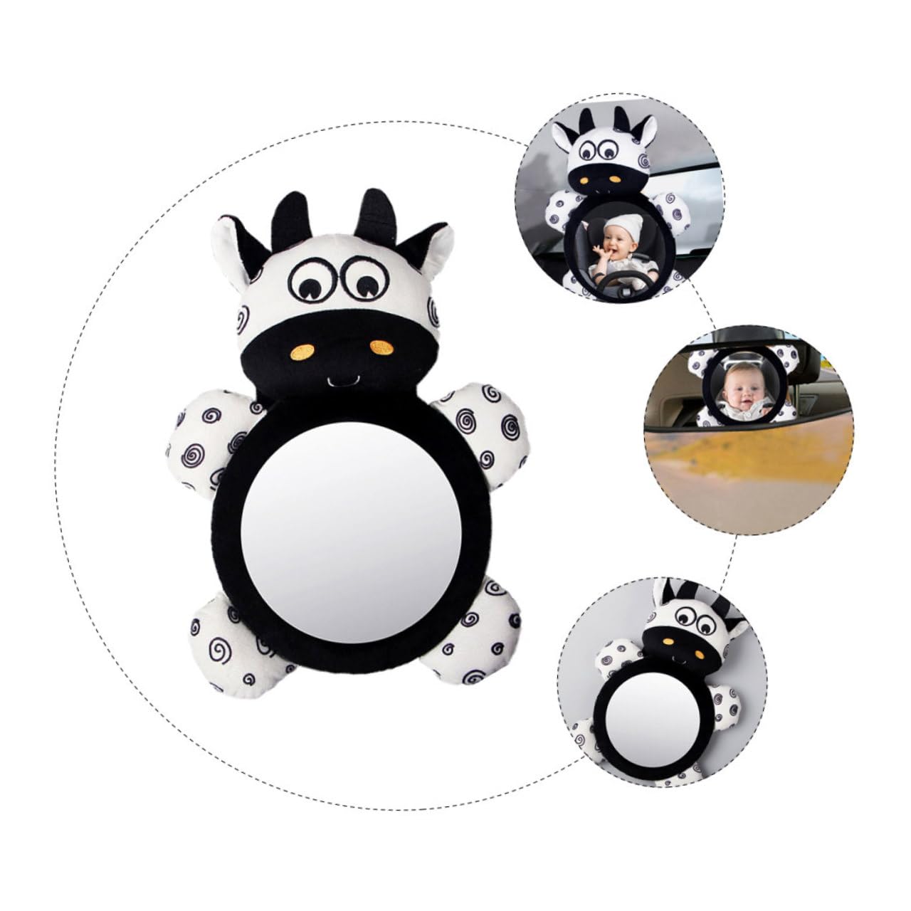 2 Pièces rétroviseur enfant car seat sécurité des miroirs de voiture poussettes nouveau-nés rétroviseurs arrière pour bébé rétroviseurs de voiture chiffon