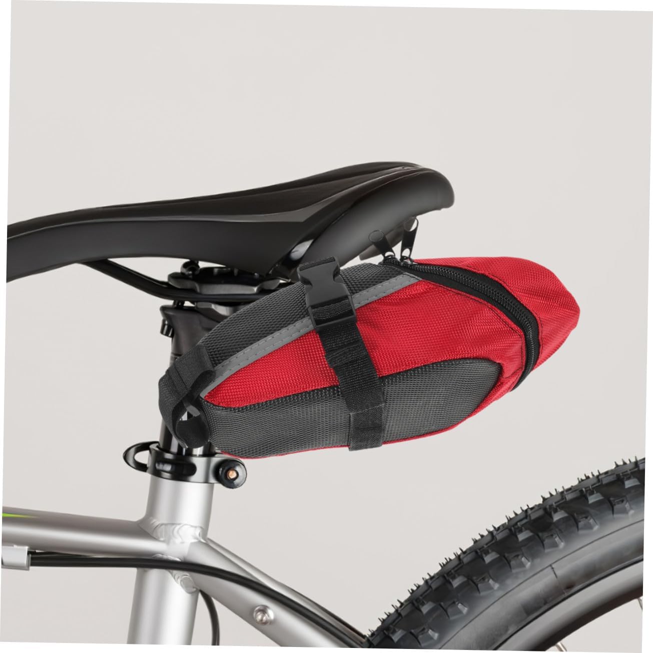 Mountain Bike Seat Pouch Saddle Bag under Seat Storage Zipper Large Capacity Cycling Backseat Pack for Outdoor Riding Equipment