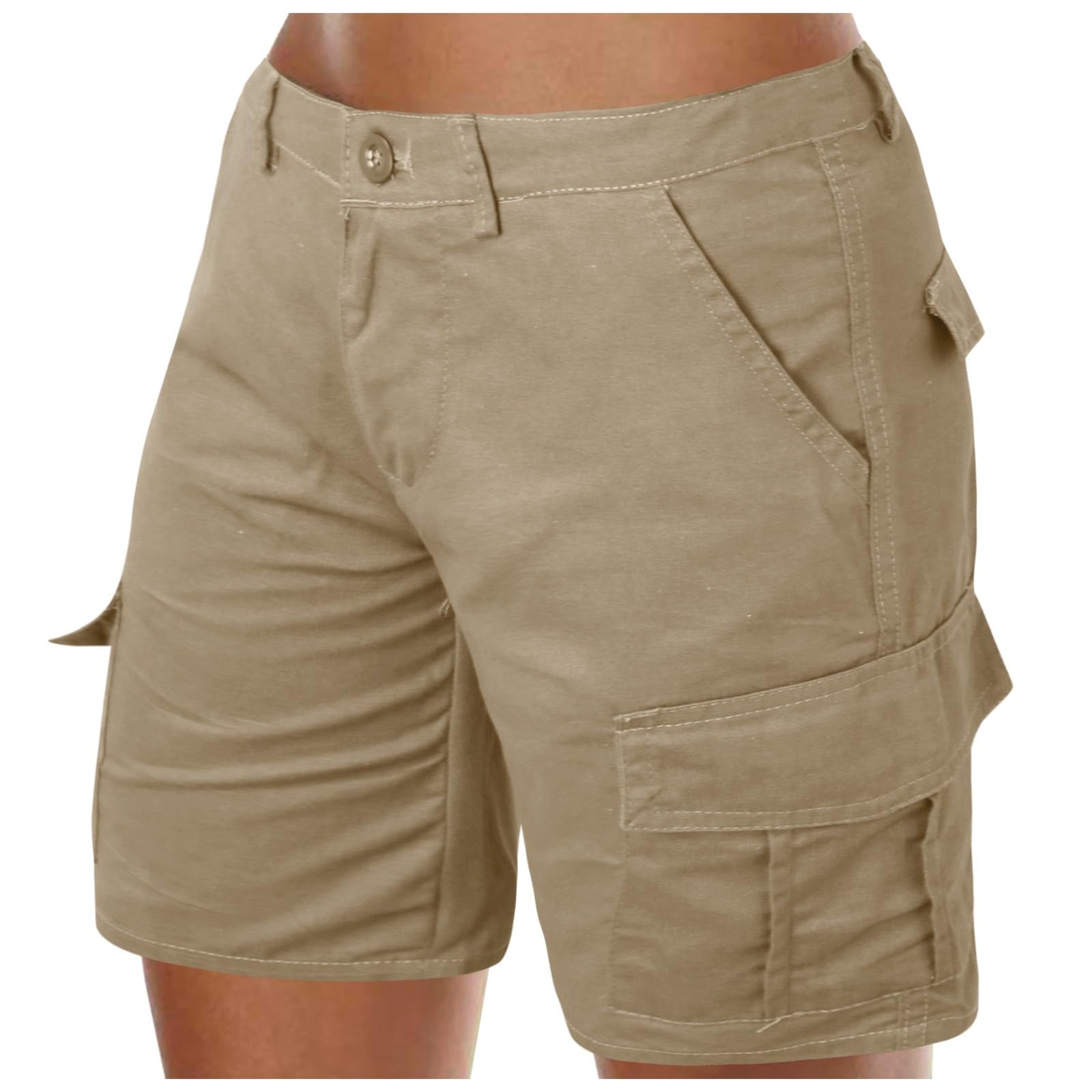 Sunnyuk Pantalones Cortos Mujer Verano Ligeros Elasticos Pantalones Cortos Impermeable con Bolsillos Golf Deportes Cargo Hiking Shorts Trekking Pants De Trabajo
