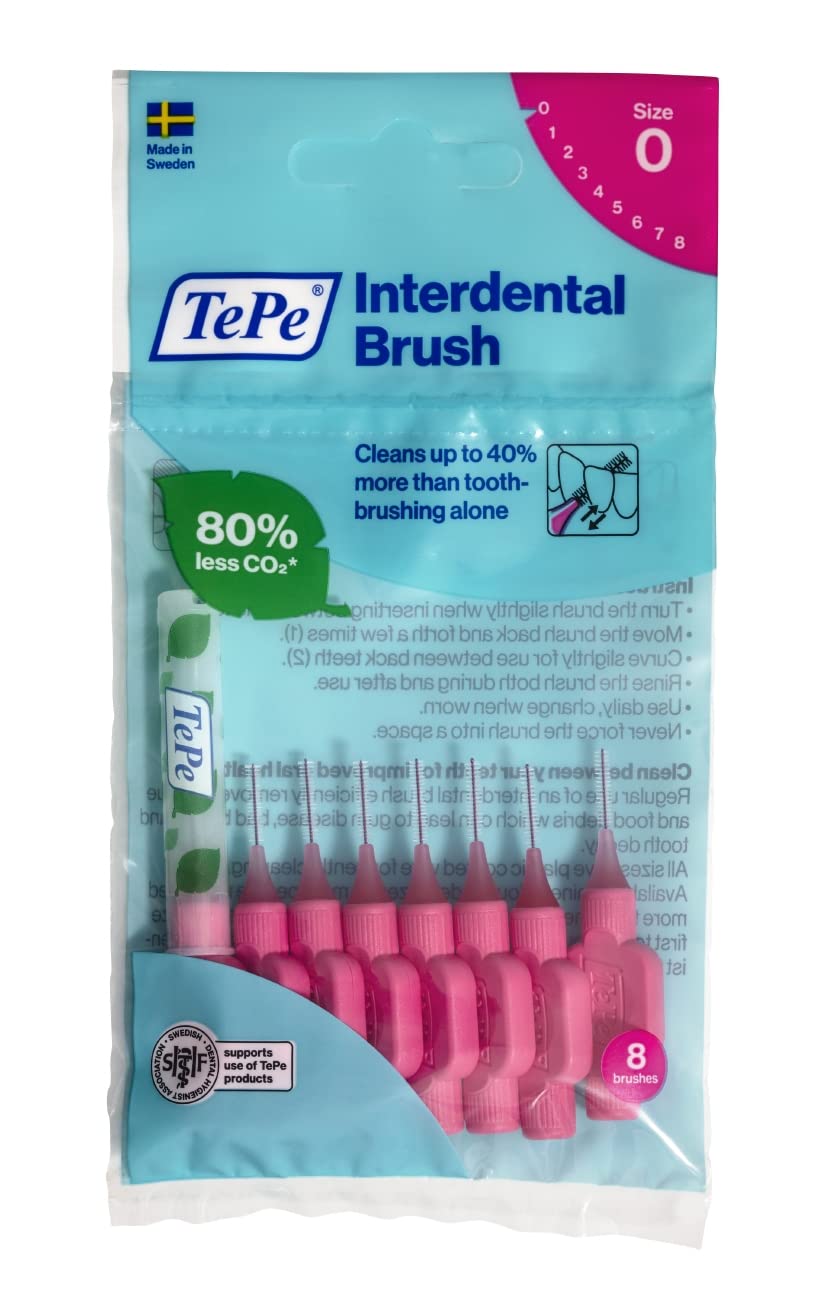 TePe0.4 mm Size 0 Original Interdental Brush - Pack of 8