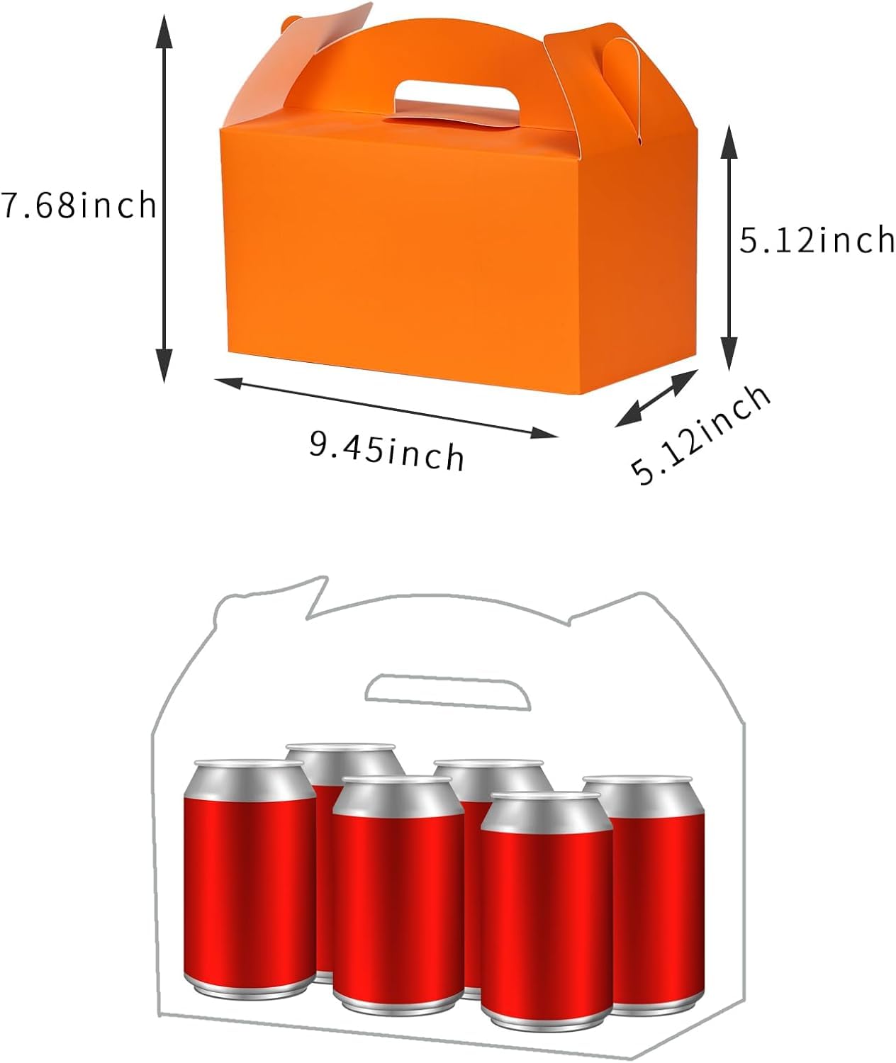 HUAPRINT 30 Pack Blue Gift Boxes,9.45x5x5 Inches Treat Gable Box For Party Favor Goodie Birthday Baby Shower Wedding Christmas