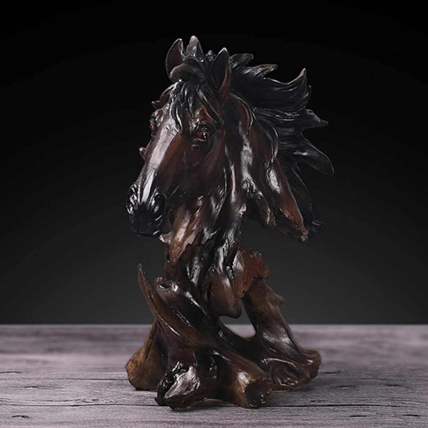 DFrywdgSEY Animal statue, Animal Head Statues, Home Decor Ornaments, Collectible Figurines, Resin Sculptures, Businesss, Brown,Figurine Art Craft