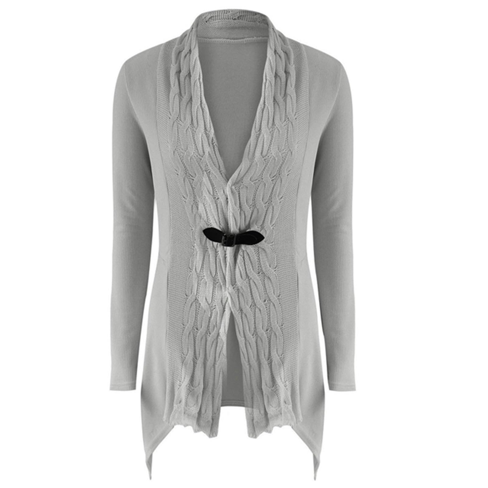 NOGRAX Rebeca Mujer Verano Chaqueta De Cardigan Femenina De Otoño E Invierno Chaqueta De Punto Irregular De Manga Larga Suéter