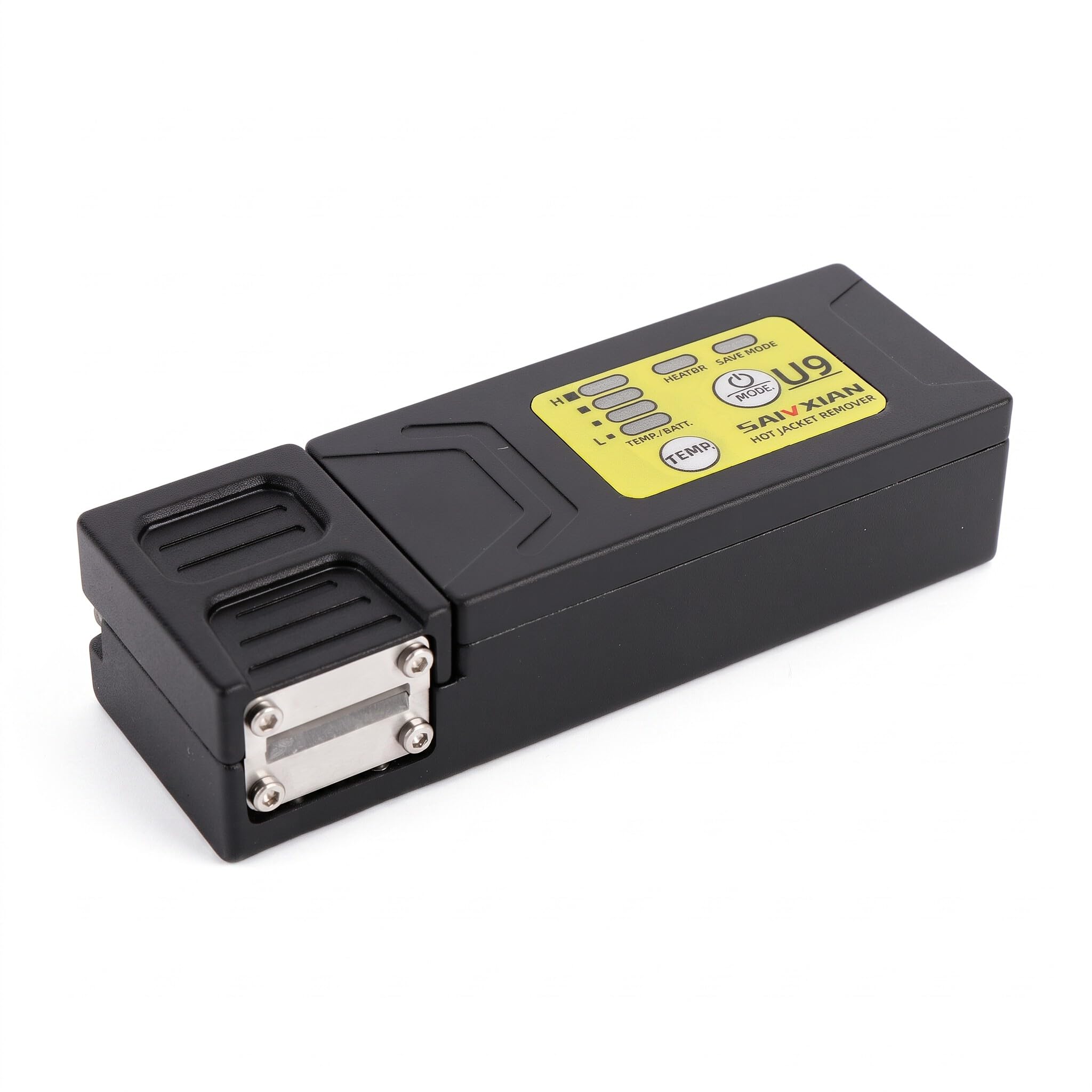 Dénudeur Thermique de Fibre Optique, Outil de Dénudage de Chauffage Automatique Rechargeable pour 1 à 15 Cœurs, 1 à 48 Cœurs de Fibre Nue, avec Lames de Limite (Prise UE 100 à 240V)