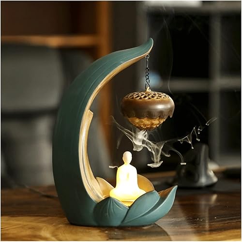 GIUIN Censers - Lámpara colgante para quemador de incienso anillo de sándalo quemador de incienso adorno de luz nocturna