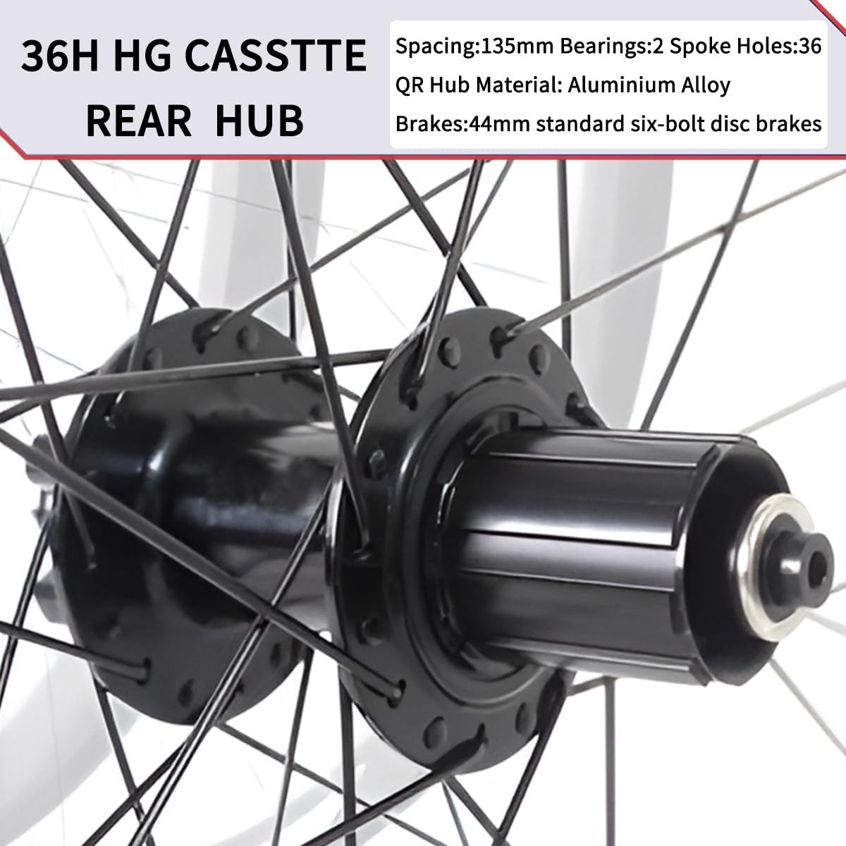 Ruedas de Bicicleta de montaña de 20 Pulgadas, Frenos de Disco, velocidades Variables, bujes de Cassette HG de 36 Orificios, Llantas de aleación de Aluminio de Doble Capa, 100 mm d