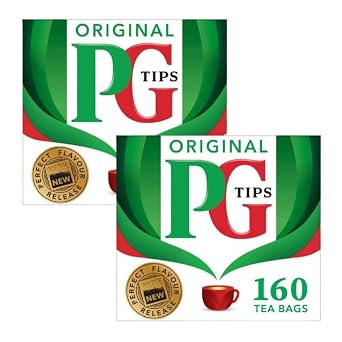 PG Tips,Tea Bag, 160-Count Boxes Pack of 2
