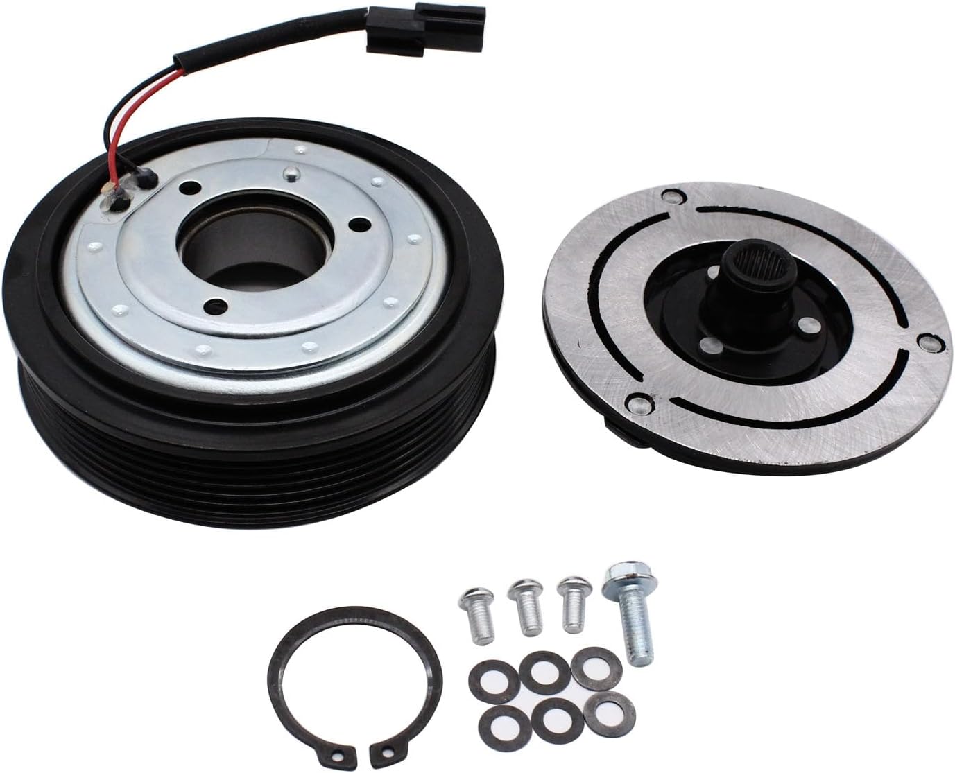 1 Set SHLPDFM A/C Compressor Clutch Set Clutch Pulley Bearing Coil Plate 92600JM01D CO 11200C, 10347900, 5512863, 97490, 255769 Compatible with Nissan R ogue 2.5L 2008-2013