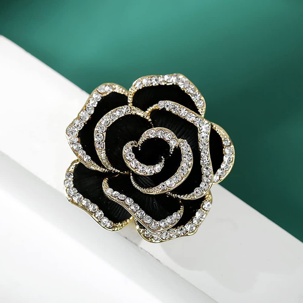 Spilla for donna Spilla Camelia con diamanti Personalità Corpetto Giacca Maglione Accessori decorativi for spille