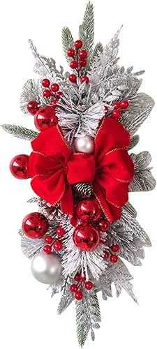 Coronas de Navidad doradas inalámbricas preiluminadas para colgar en la pared de las fiestas, adornos para colgar en la ventana, para decoración de