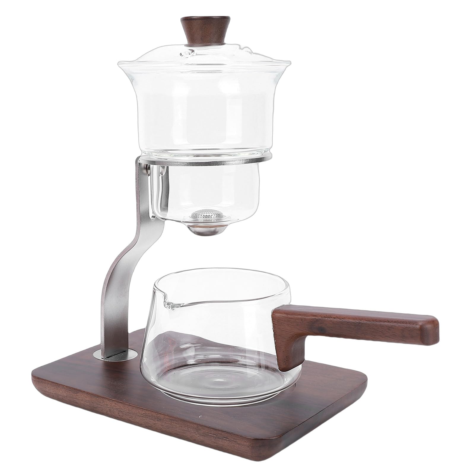 Magnetisches Glas-Teekannen-Set, Klare Wassertrennung, Fairness-Becher, Tassendeckel für Teeliebhaber, Hochwertiges Borosilikatglas, 17,5 X 12,9 X 22,1 Cm