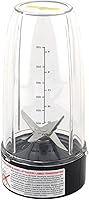 Vista 2 de Vaso colosal de 32 onzas con tapa abatible + cuchilla extractora para licuadora NutriBullet Lean NB-203 1200W