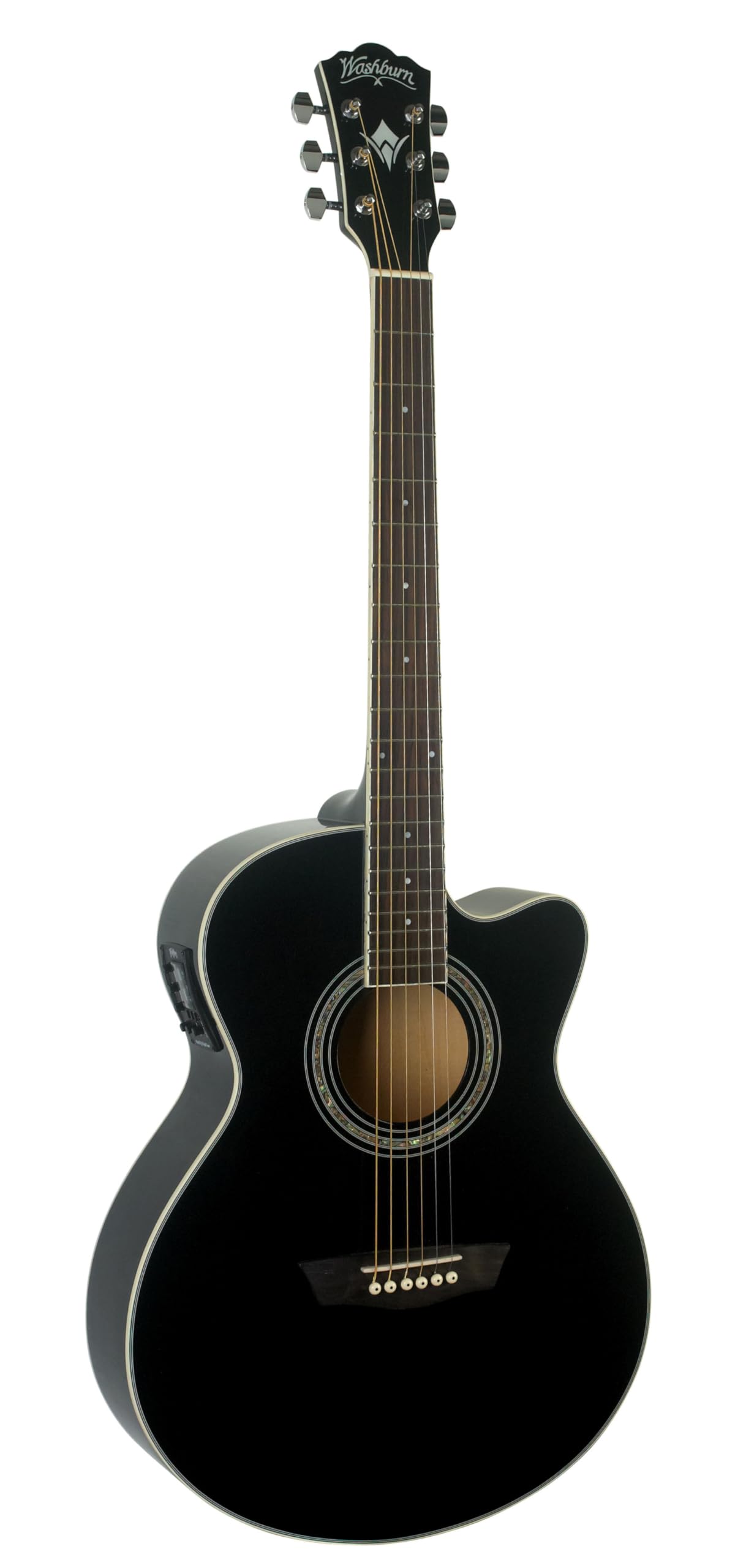 Washburn EA12-B ミニジャンボ アコースティックギター Amazon.com: Washburn EA12B-A Festive Series Mini Jumbo Cutaway