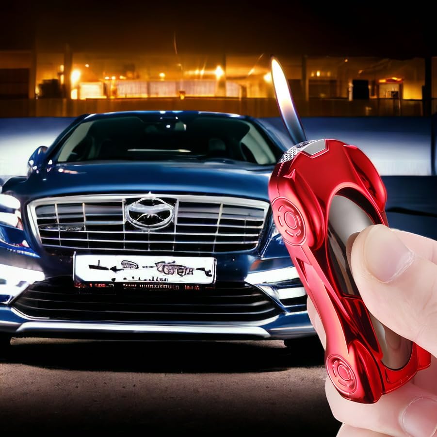 Encendedor de butano con forma de auto deportivo rojo miniatura 5
