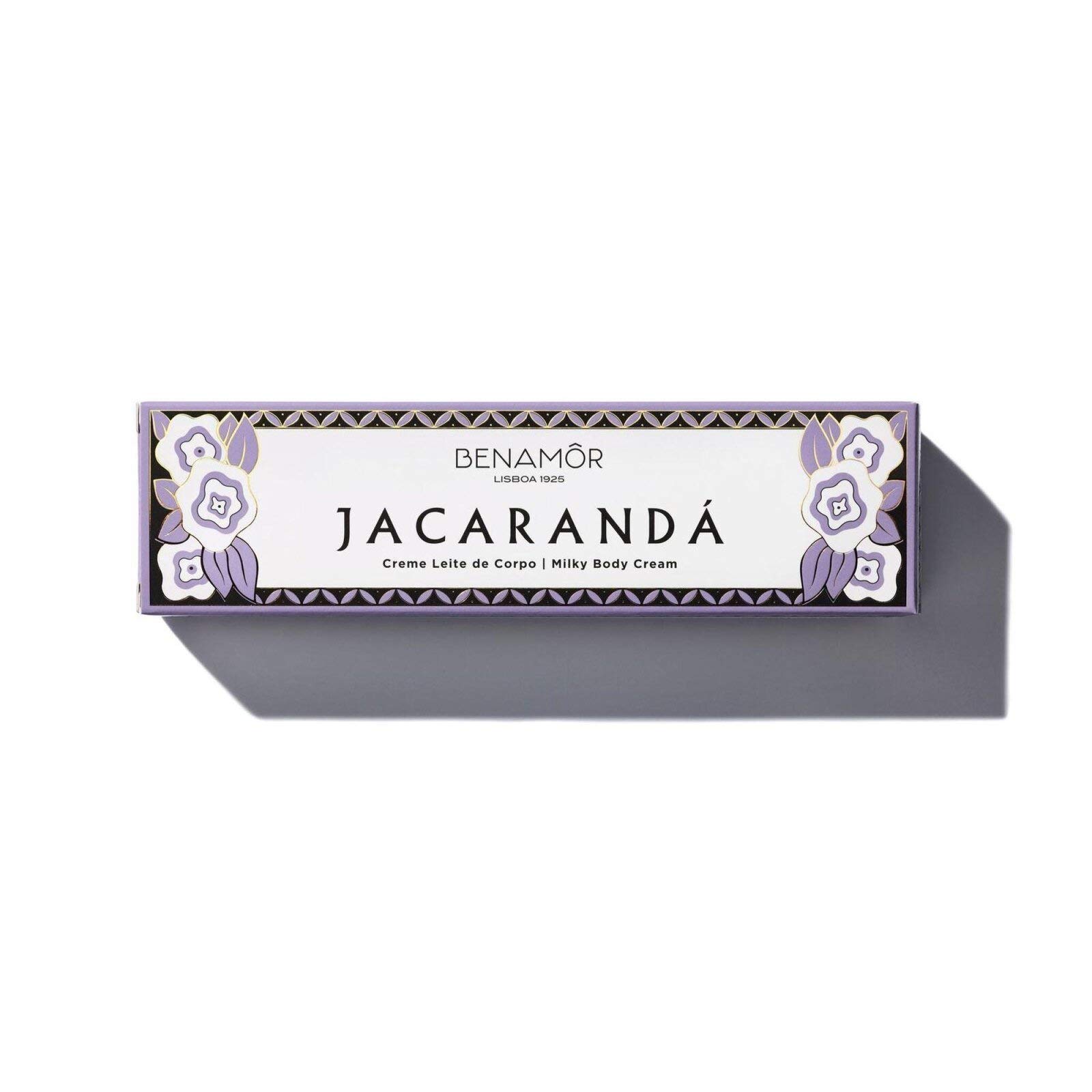 Benamôr - Crema Hidratante Corporal a base de Leche - Jacarandá - Cuidado Corporal que Repara, Hidrata y Suaviza - Con Esencias Florales, Aloe Vera, Aceite de Ricino - Sin Parabenos - 150ml