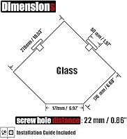Vista 2 de JQK Estante esquinero de vidrio dorado, acero inoxidable 304, estante flotante de pared triangular de ducha de acero inoxidable 304, vidrio templado