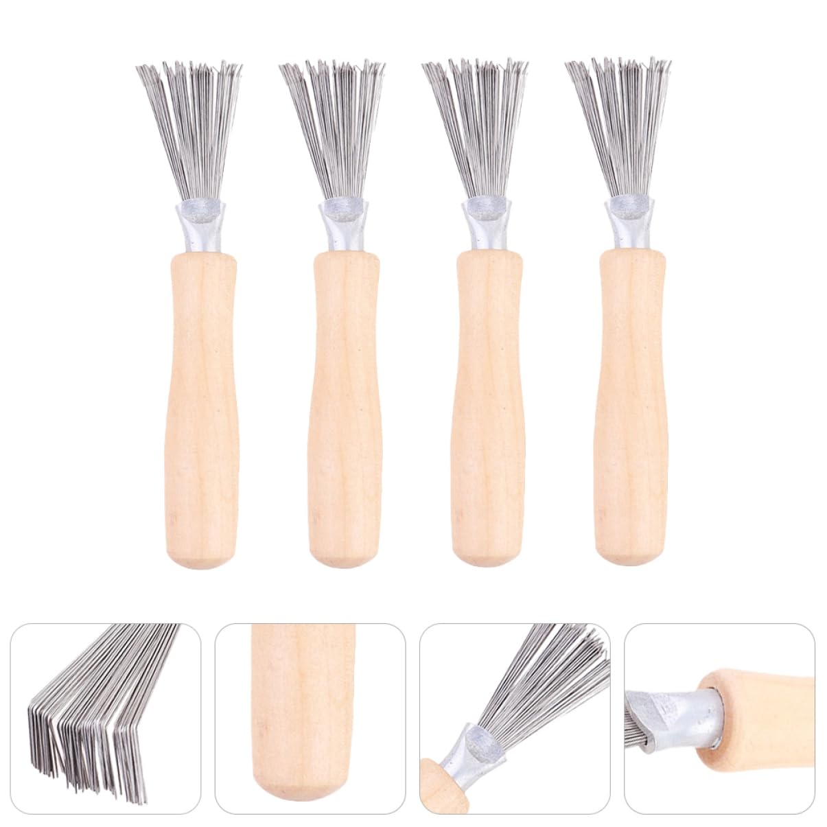 IWOWHERO 4pcs Comb Cleaning Claw Hair Brush Cleaner Hair Tool Comb Hair Cleaning Rake