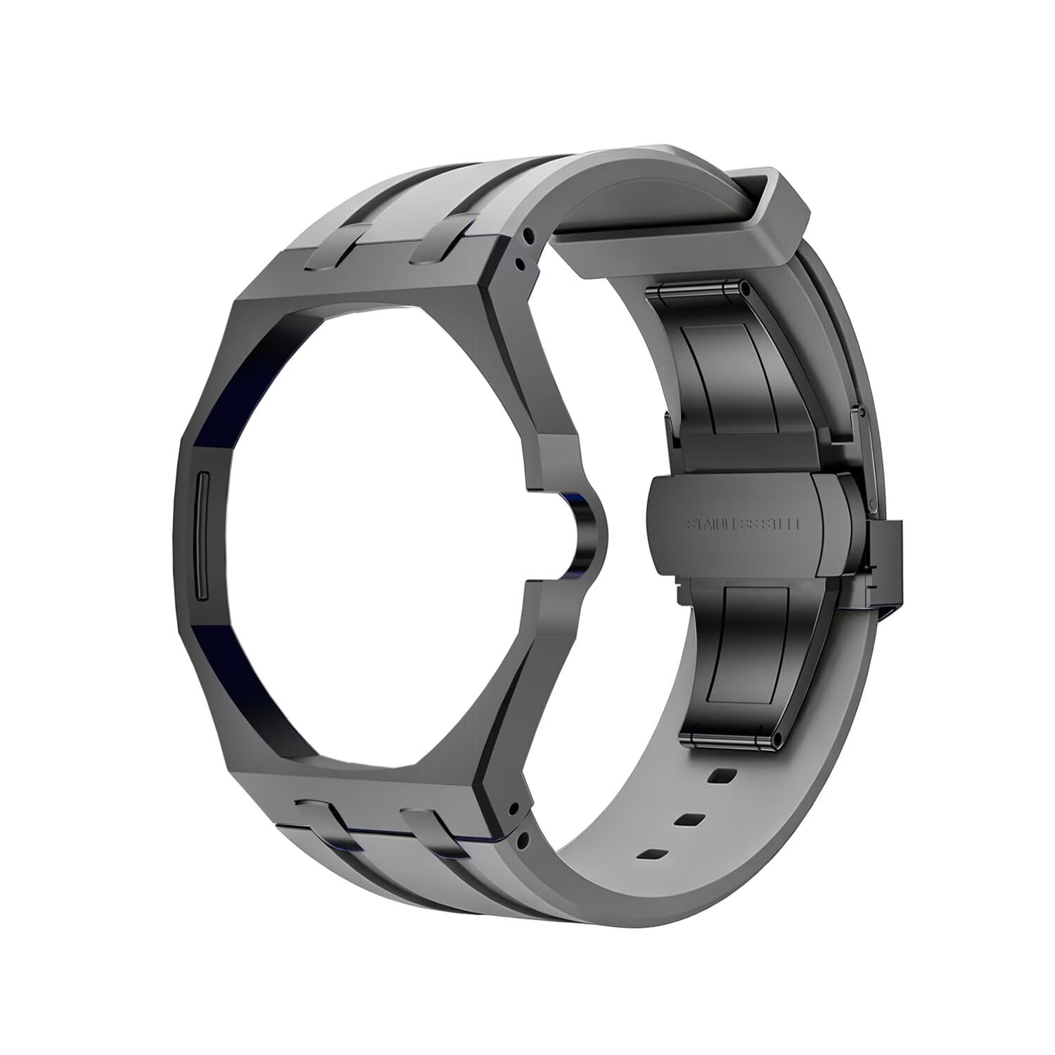 TingYR Correa Compatible con Swatch Royal Pop, Correa de Reloj de Silicona con Caja De Reloj De Acero Inoxidable, Brazalete Cómodo e Impermeable.