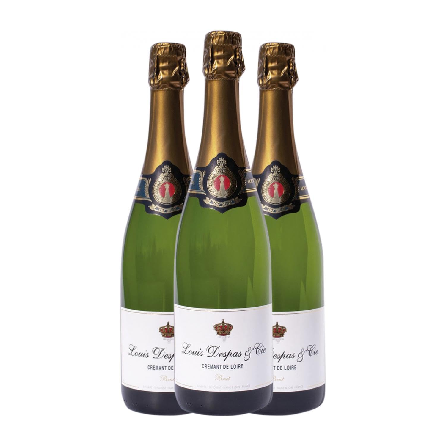 Louis Despas Crémant de Loire 75 cl Espumoso blanco (Caja de 3 Botellas de 75 cl)