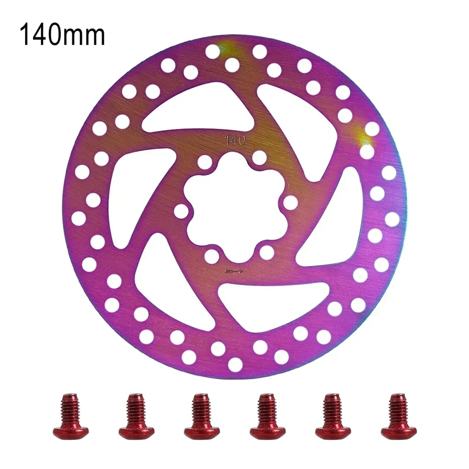 Pastiglie Freno a Disco Spesse 140 mm Colorate for Scooter Elettrico G2 Max PRO Disco Ruota Posteriore in Acciaio Inossidabile con 6 Viti(140mm B)