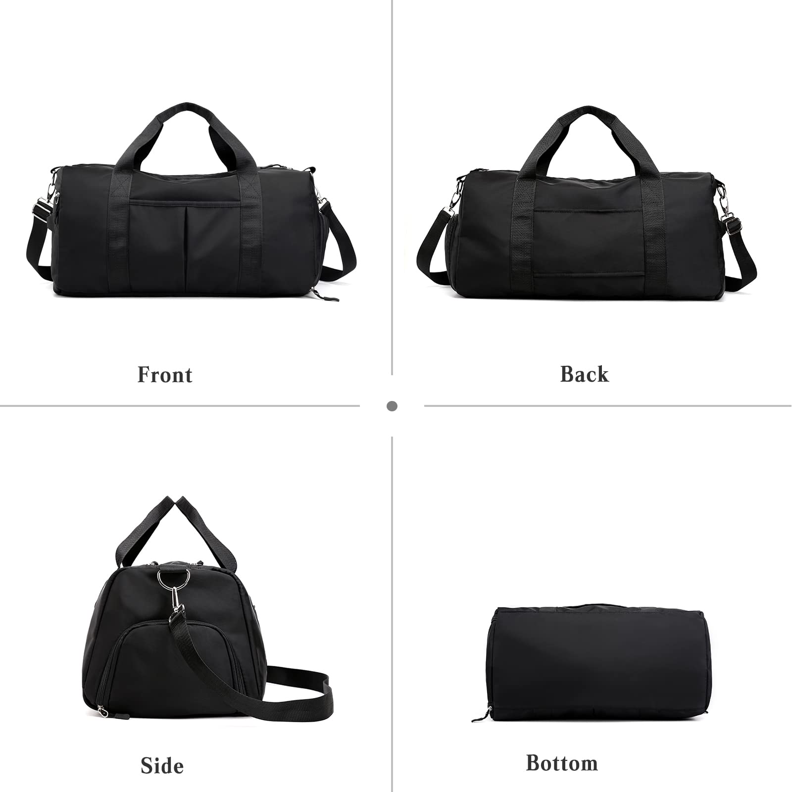 Borsa Sportiva da Donna Borsone da Viaggio Grande Borsa da Palestra con Scomparto per Scarpe Tasca Bagnata Sportiva Tote Gym per Palestra Viaggio Nuoto Rosa