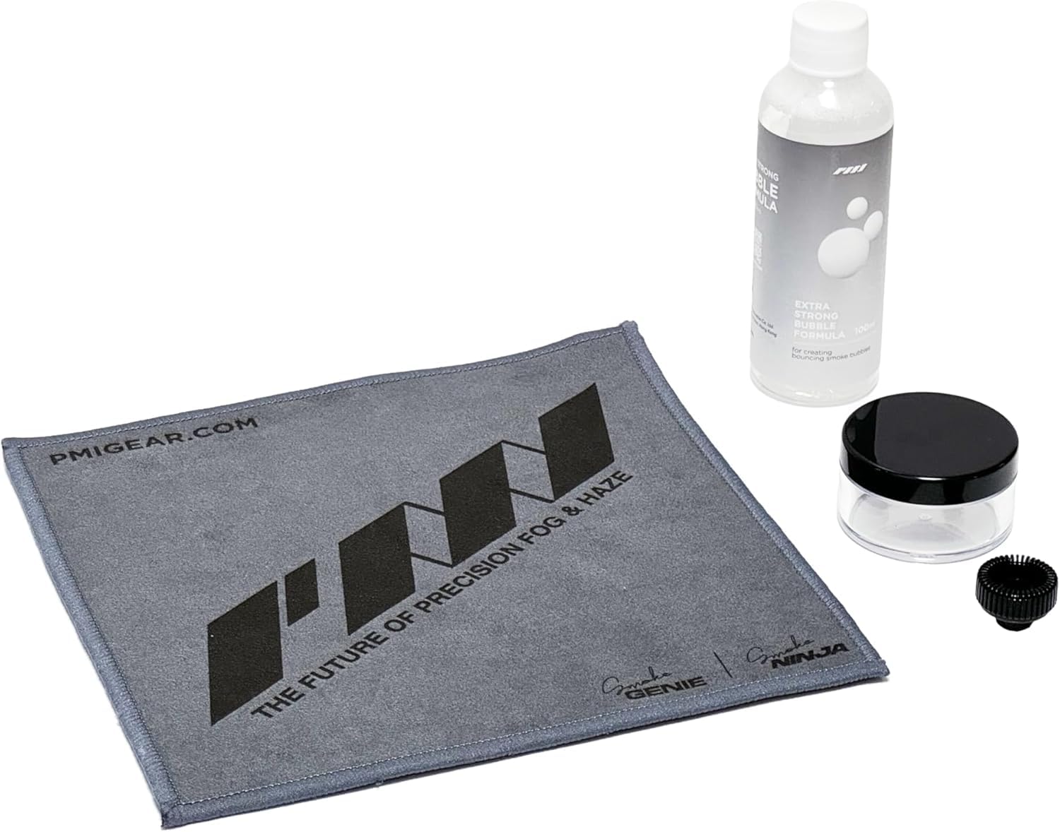 Pergear Kit ugelli per bolle PMI SmokeNinja Pro HAZER Kit e kit TRIDENT, inclusa soluzione per bolle di sapone da 100 ml, ciotola per bolle di sapone, panno per la pulizia e ugello per bolle