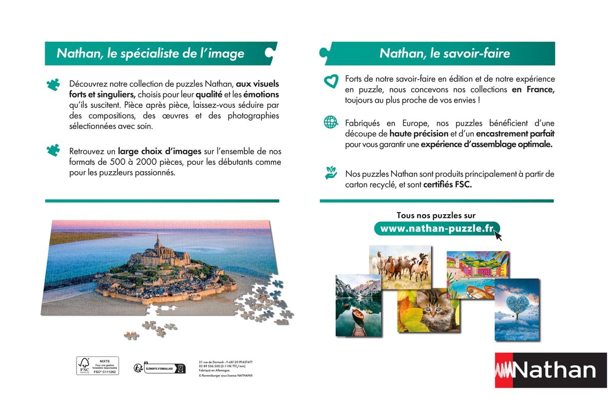 Nathan - Puzzle 2000 pièces - Curieux Jardin - Adultes et Enfants dès 14 Ans - Puzzle de qualité supérieure - Encastrement Parfait - Collection Photo d'art - 12001092