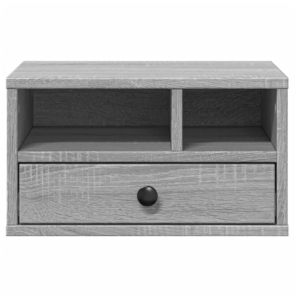 Druckerständer Grau Sonoma 40x32x22,5 cm Holzwerkstoff Beistelltisch für Büro Wohnzimmer Schlafzimmer