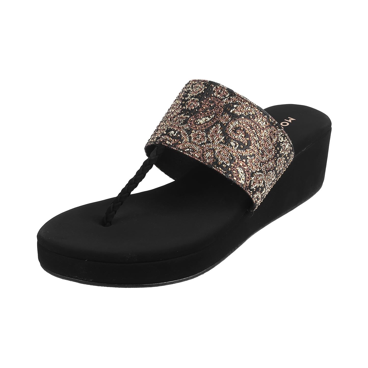 Mochi Women Black Wedge Heel Fashion Sandal UK/6 EU/39 (35-948) (B0CQHG7Y7H) Amazon Price History, Amazon Price Tracker