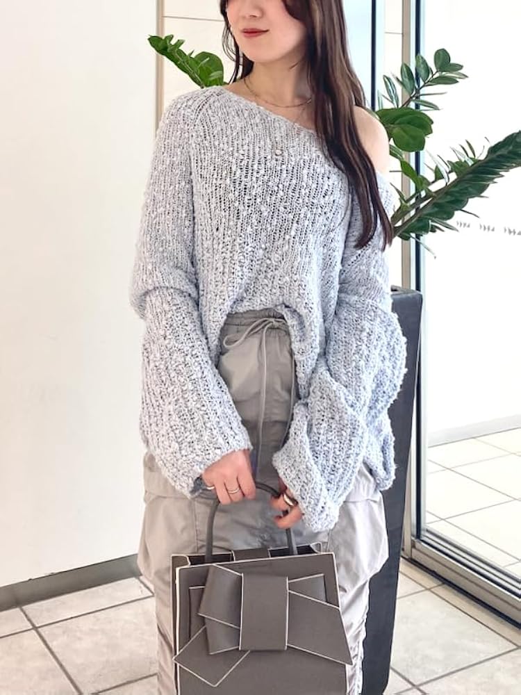 Amazon | [フレイ アイディー] ローゲージソフトコットンスラブニット