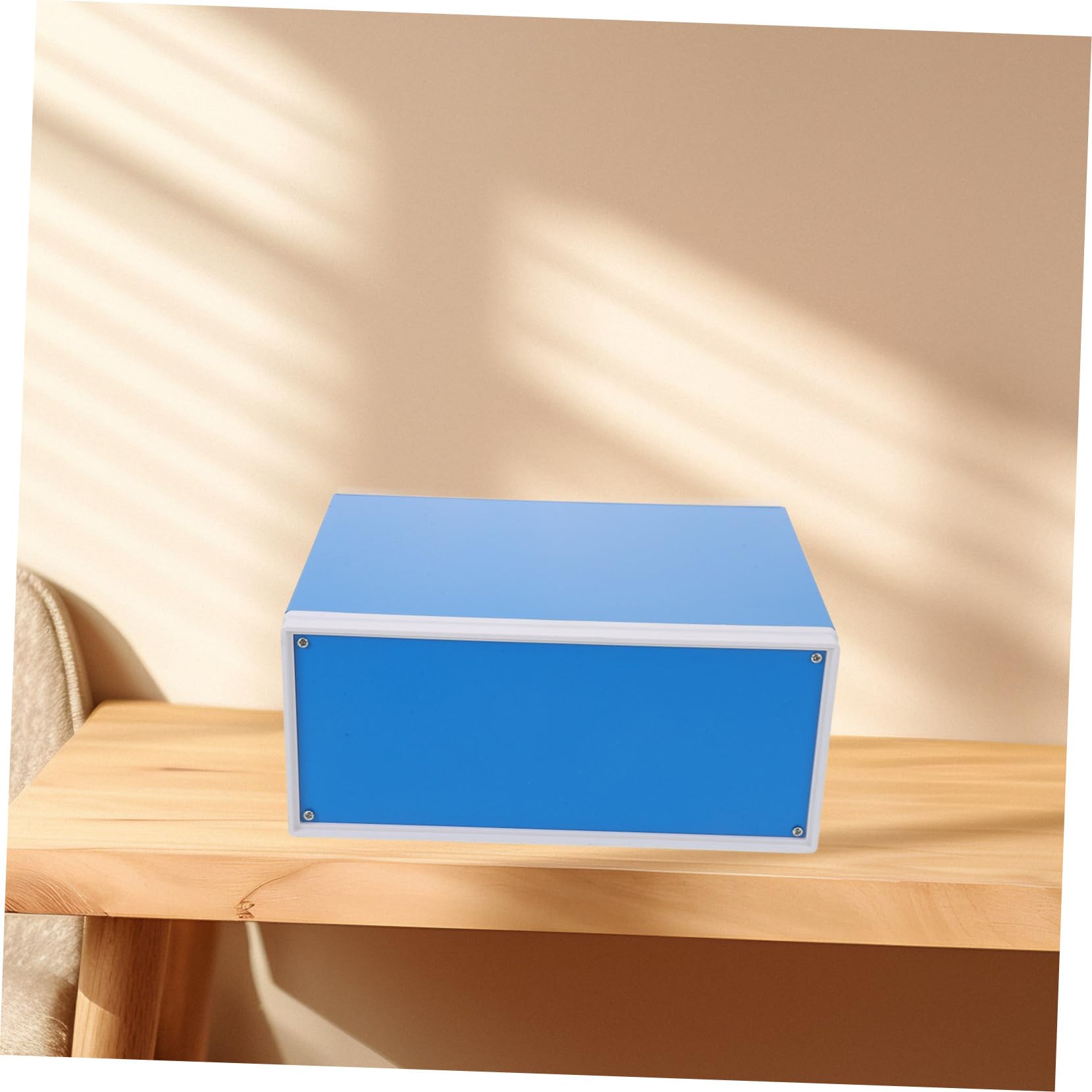 DOITOOL Caja de Conexiones Metálica Azul para Bricolaje Protección y Fácil Instalación, Adecuado para Dispositivos de Medición en Estaciones de Metro y Aeropuertos