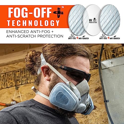 Image of Ergodyne Skullerz Dellenger Anti Scratch Safety Glasses with Adjustable Temples, Anti Fog, z87