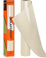 Vista 1 de WRAPXPERT Rollos de vinilo HTV color crema, vinilo de transferencia de calor beige de 12 x 5 pies, vinilo para planchar para camisetas, vinilo