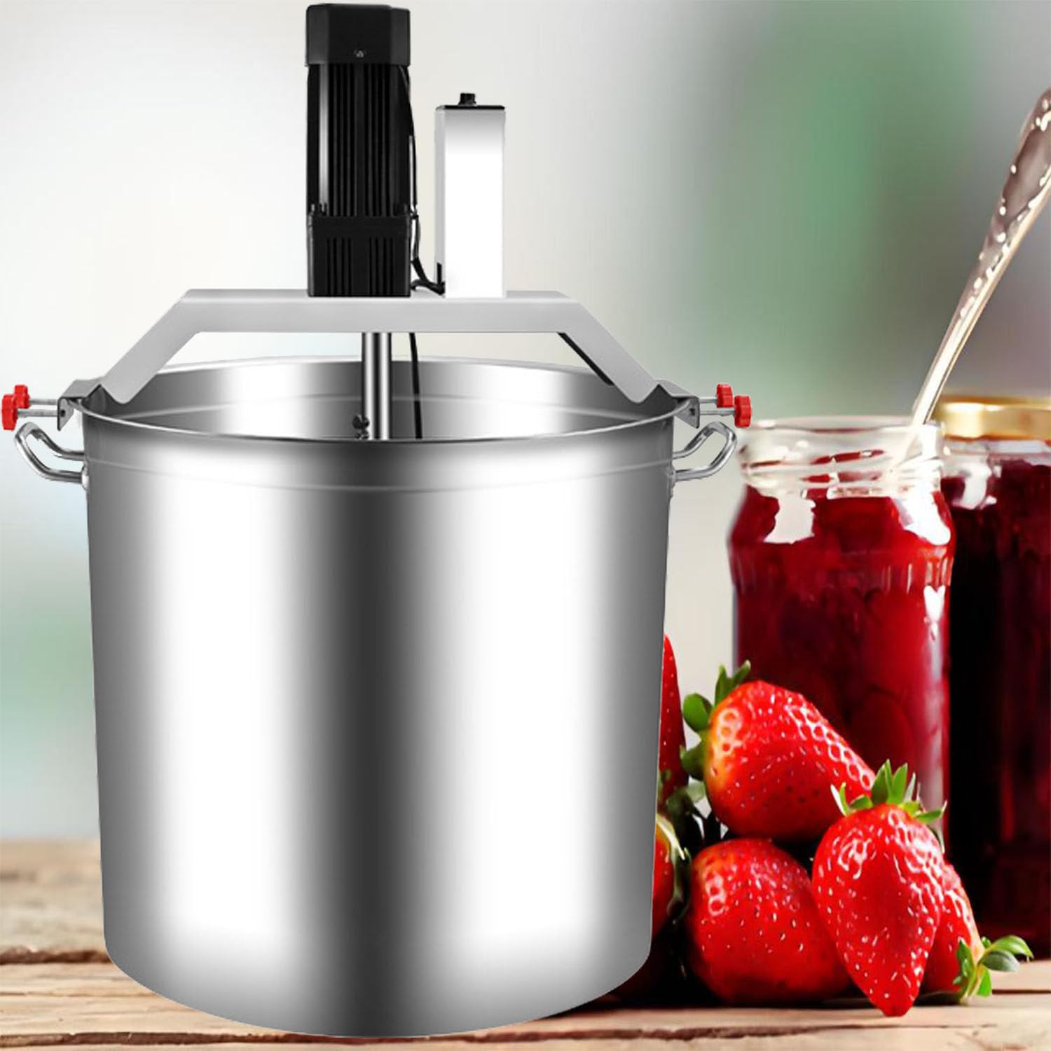 MYUYEE Soup Pot Electric Mixer For Jam, Sauce, Filling, 180W Stainless Steel Stirrer, Hot Pot Seasoning, Soup, 40L Capacity (40L)